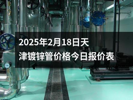 2025年2月18日天津鍍鋅管價(jià)格今日?qǐng)?bào)價(jià)表