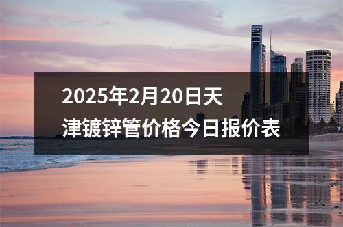 2025年2月20日天津鍍鋅管價格今日報價表