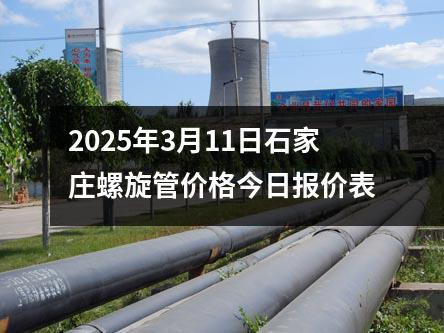 2025年3月11日石家莊螺旋管價格今日報價表